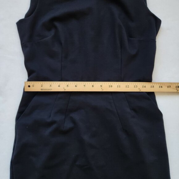 Lands End Black Ponte Sleeveless Sheath Dress Office Work Party Classic Elegant - Picture 13 of 13